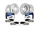 Vented 6-Lug Brake Rotor and Pad Kit; Front and Rear (08-14 Tahoe, Excluding Police)