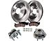Vented 6-Lug Brake Rotor, Pad and Wheel Assemblies Kit; Front (08-14 4WD Tahoe, Excluding Police)