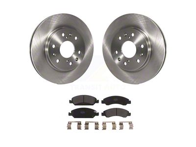 Vented 6-Lug Brake Rotor and Semi-Metallic Pad Kit; Front (08-20 Tahoe, Excluding Police)