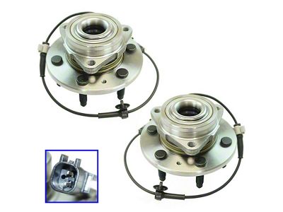 Wheel Bearing and Hub Assembly Set; Front (15-20 4WD Tahoe)