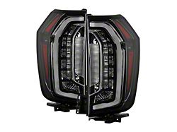 Yukon Style Full LED Tail Lights; Black Housing; Clear Lens (21-24 Tahoe)