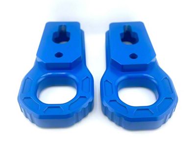 Teton Workshop Front Tow Hooks; Blue (09-25 F-150)