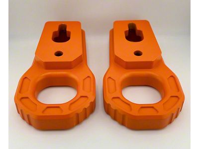 Teton Workshop Front Tow Hooks; Orange (09-25 F-150)