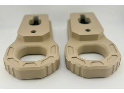 Teton Workshop Front Tow Hooks; Tan (09-25 F-150)