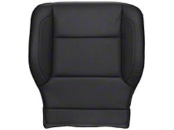 Perforated Leather Bottom Seat Cover; Driver Side Black (14-16 Silverado 1500 LTZ)