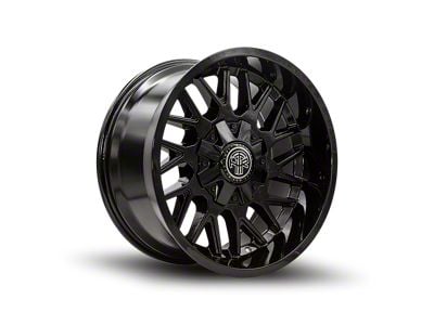 Thret Offroad Revolver Gloss Black 8-Lug Wheel; 18x9; 0mm Offset (01-06 Sierra 2500 HD)