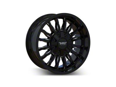 Thret Offroad Gamma Gloss Black Milled 8-Lug Wheel; 18x9; -12mm Offset (01-06 Silverado 2500 HD)