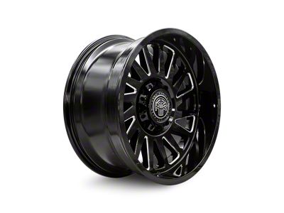 Thret Offroad Omega Gloss Black Milled 8-Lug Wheel; 20x10; -21mm Offset (01-06 Silverado 2500 HD)