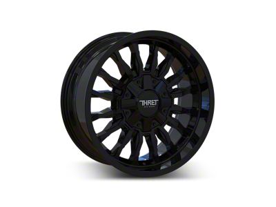 Thret Offroad Gamma Gloss Black 8-Lug Wheel; 18x9; -12mm Offset (01-06 Silverado 3500 HD SRW)