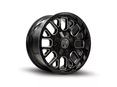 Thret Offroad Attitude Gloss Black Milled 6-Lug Wheel; 20x9; 0mm Offset (07-13 Sierra 1500)