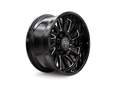 Thret Offroad Omega Gloss Black Milled 6-Lug Wheel; 22x10; -21mm Offset (07-13 Sierra 1500)