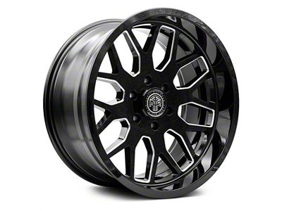 Thret Offroad Monarch Gloss Black Milled 6-Lug Wheel; 20x10; -21mm Offset (07-14 Yukon)