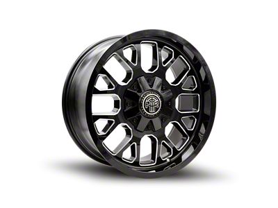 Thret Offroad Attitude Gloss Black Milled 6-Lug Wheel; 17x9; -12mm Offset (09-14 F-150)