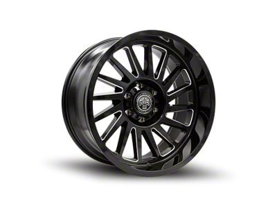 Thret Offroad Omega Gloss Black Milled 6-Lug Wheel; 20x10; -21mm Offset (14-18 Silverado 1500)