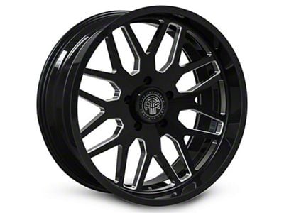 Thret Offroad Monarch Gloss Black Milled 6-Lug Wheel; 20x10; -21mm Offset (15-20 F-150)