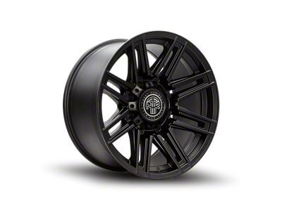 Thret Offroad Dropzone Satin Black 8-Lug Wheel; 20x10; -21mm Offset (15-19 Silverado 3500 HD SRW)