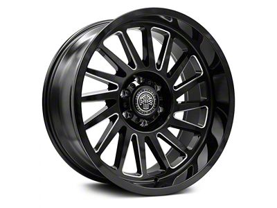 Thret Offroad Omega Gloss Black Milled 6-Lug Wheel; 20x10; -21mm Offset (23-24 Canyon)