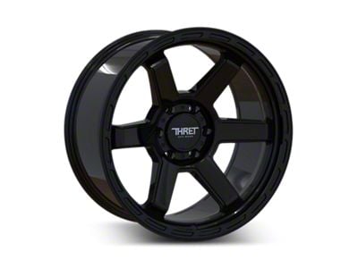 Thret Offroad Thunder Gloss Black 6-Lug Wheel; 17x9; 0mm Offset (23-25 Canyon)