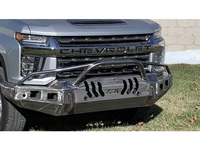 Throttle Down Kustoms Pre-Runner Front Bumper; Bare Metal (20-23 Silverado 2500 HD)