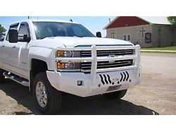 Throttle Down Kustoms Standard Front Bumper with Grille Guard; Bare Metal (15-19 Silverado 3500 HD)