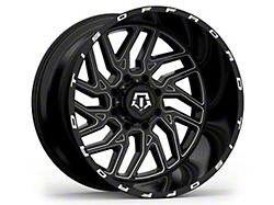 TIS 544BM Gloss Black Milled 8-Lug Wheel; 20x12; -44mm Offset (01-06 Sierra 2500 HD)