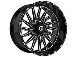 TIS 547B Gloss Black Milled 8-Lug Wheel; 24x12; -44mm Offset (01-06 Sierra 3500 HD SRW)