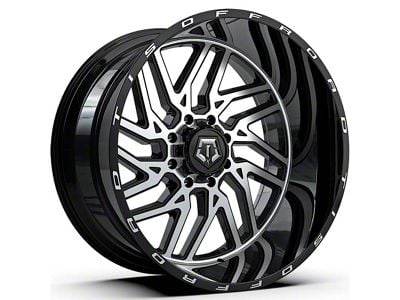 TIS 544MB Gloss Black Machined 8-Lug Wheel; 20x10; -25mm Offset (01-06 Silverado 2500 HD)