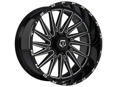 TIS 547B Gloss Black Milled 8-Lug Wheel; 22x12; -44mm Offset (01-06 Silverado 2500 HD)