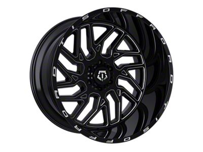 TIS 544 Gloss Black Milled 5-Lug Wheel; 20x10; -25mm Offset (02-08 RAM 1500, Excluding Mega Cab)