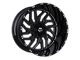 TIS 544 Gloss Black Milled 5-Lug Wheel; 20x12; -44mm Offset (02-08 RAM 1500, Excluding Mega Cab)