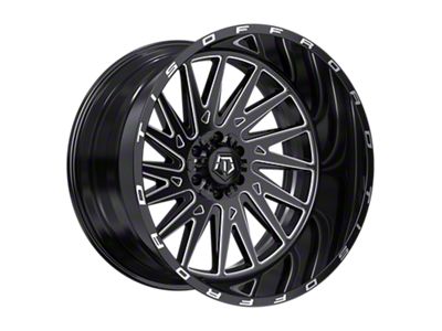 TIS 547 Gloss Black Milled 5-Lug Wheel; 20x10; -19mm Offset (02-08 RAM 1500, Excluding Mega Cab)