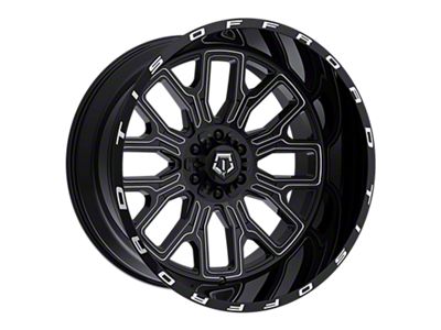 TIS 560 Gloss Black Milled 5-Lug Wheel; 20x12; -44mm Offset (02-08 RAM 1500, Excluding Mega Cab)