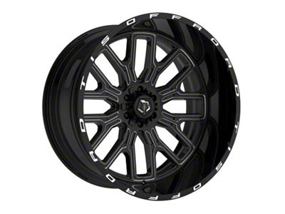 TIS 560 Gloss Black Milled 5-Lug Wheel; 22x12; -44mm Offset (02-08 RAM 1500, Excluding Mega Cab)