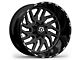 TIS 544BM Gloss Black Milled 8-Lug Wheel; 20x10; -25mm Offset (03-09 RAM 2500)