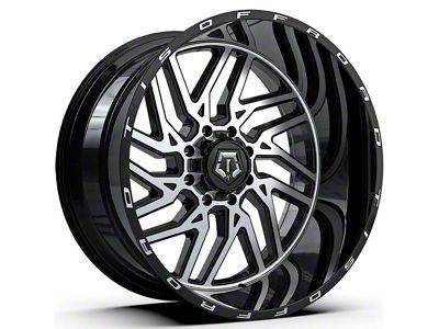 TIS 544MB Gloss Black Machined 8-Lug Wheel; 20x10; -25mm Offset (03-09 RAM 2500)