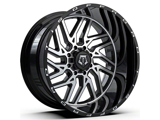 TIS 544MB Gloss Black Machined 8-Lug Wheel; 20x10; -25mm Offset (03-09 RAM 3500 SRW)