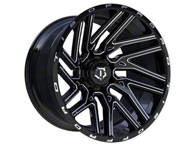 TIS 554BM Gloss Black Milled 8-Lug Wheel; 22x10; -19mm Offset (03-09 RAM 3500 SRW)