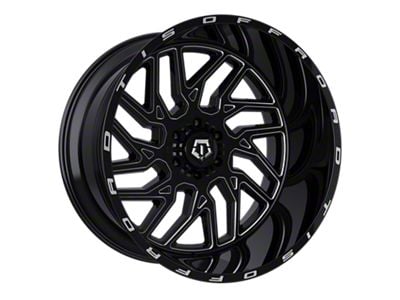 TIS 544 Gloss Black Milled 6-Lug Wheel; 22x10; 10mm Offset (04-08 F-150)