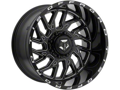 TIS 544BM Gloss Black Milled 6-Lug Wheel; 20x9; 0mm Offset (04-08 F-150)