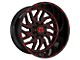 TIS 544BMR Gloss Black with Red Tint Accent 6-Lug Wheel; 22x12; -44mm Offset (04-08 F-150)