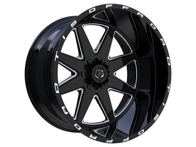 TIS 551BM Gloss Black Milled 6-Lug Wheel; 20x10; -25mm Offset (04-08 F-150)