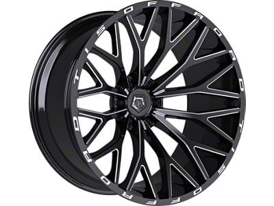 TIS 566 Gloss Black Milled 6-Lug Wheel; 26x12; -44mm Offset (04-08 F-150)