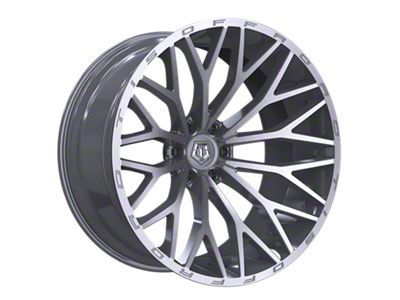 TIS 566 Gloss Silver with Brushed Face and Lip 6-Lug Wheel; 20x12; -44mm Offset (04-08 F-150)