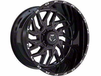 TIS 544BM Gloss Black Milled 6-Lug Wheel; 20x10; -19mm Offset (07-13 Sierra 1500)