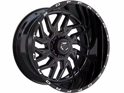 TIS 544BM Gloss Black Milled 6-Lug Wheel; 20x12; -51mm Offset (07-13 Sierra 1500)