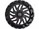 TIS 544BM Gloss Black Milled 6-Lug Wheel; 20x12; -51mm Offset (07-13 Sierra 1500)