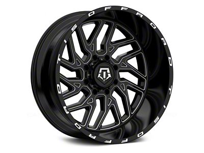 TIS 544BM Gloss Black 6-Lug Wheel; 22x12; -51mm Offset (07-13 Sierra 1500)