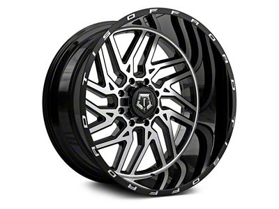 TIS 544MB Gloss Black Machined 6-Lug Wheel; 20x10; -19mm Offset (07-13 Sierra 1500)