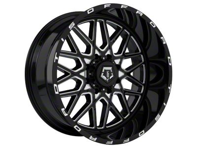 TIS 548BM Gloss Black Milled 6-Lug Wheel; 20x12; -44mm Offset (07-13 Sierra 1500)