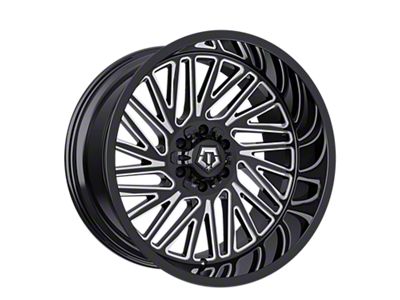 TIS 553 Gloss Black Milled 6-Lug Wheel; 20x9; 18mm Offset (07-13 Sierra 1500)